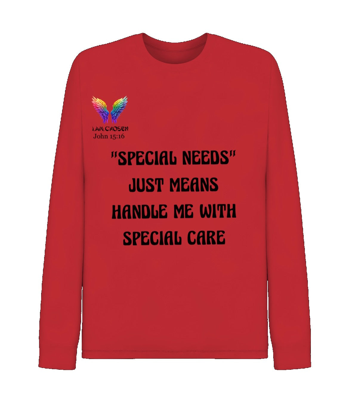Autism Awareness Cotton Crew Neck Long Sleeve T-Shirt